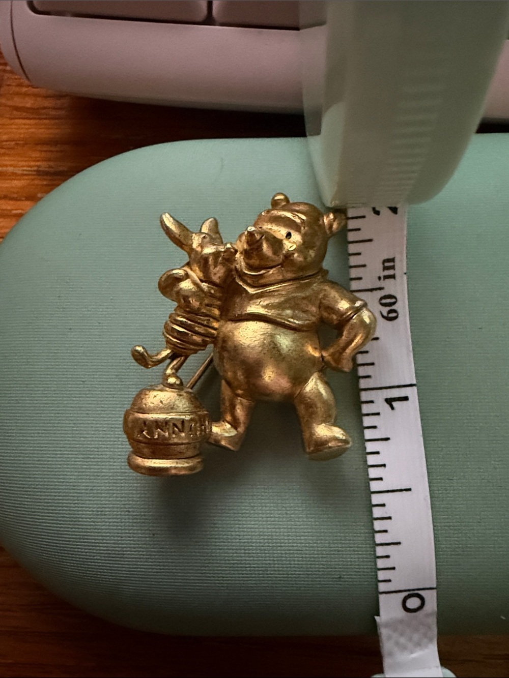Gold-ToneWinnie the Pooh & Piglet Brooch - Picture 2 of 7